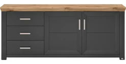 set one by Musterring Sideboard YORK 51 anthrazit /Eiche Artisan