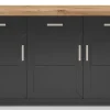 set one by Musterring Sideboard YORK 52 anthrazit /Eiche Artisan