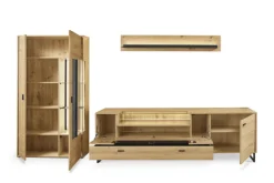 set one by Musterring Vitrine DELTONA 94x171 cm Eiche Artisan Dekor / Sandstein