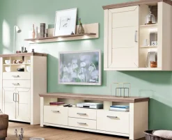 set one by Musterring Wohnwand YORK 4-teilig Pino Aurelio