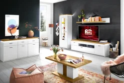 QUARTIER Sideboard AARON weiß/ braun