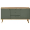 Sideboard ALVA 160 x 83 cm Salbeifarbig/braun