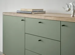 Sideboard ALVA 160 x 83 cm Salbeifarbig/braun