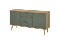 Sideboard ALVA 160 x 83 cm Salbeifarbig/braun