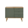 Sideboard ALVA 107 x 83 cm Salbeifarbig/braun
