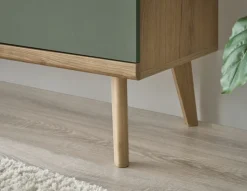 Sideboard ALVA 107 x 83 cm Salbeifarbig/braun