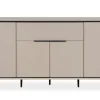Sideboard ARONA 175 x 90 cm sandfarben/schwarz
