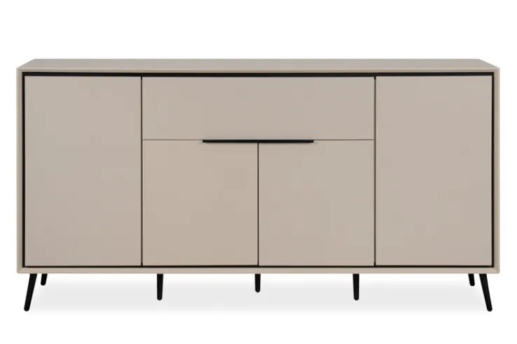 Sideboard ARONA 175 x 90 cm sandfarben/schwarz