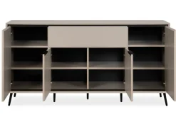 Sideboard ARONA 175 x 90 cm sandfarben/schwarz