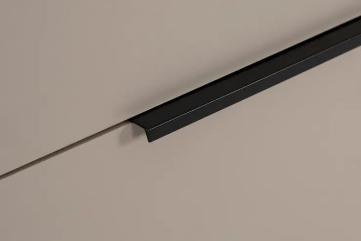 Sideboard ARONA 175 x 90 cm sandfarben/schwarz