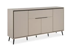 Sideboard ARONA 175 x 90 cm sandfarben/schwarz