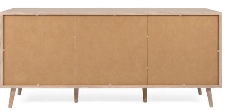 Sideboard BALI 150 x 71 cm Sonoma Eiche/ Rafia Geflecht