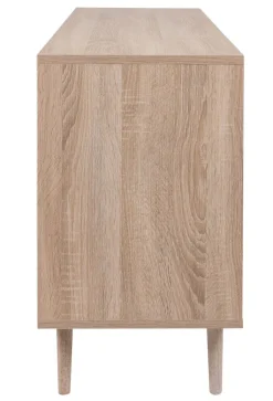 Sideboard BALI 150 x 71 cm Sonoma Eiche/ Rafia Geflecht