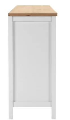 Sideboard BERGEN 120 x 90 cm weiß/Artisan Oak-Dekor