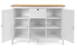 Sideboard BERGEN 120 x 90 cm weiß/Artisan Oak-Dekor