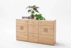 Sideboard Bologna 92x165 cm Eiche bianco teilmassiv