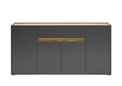 Sideboard CITY 170 x 86 cm anthrazit/braun