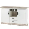 Sideboard FLORENZ 168 x 104 cm braun/weiß