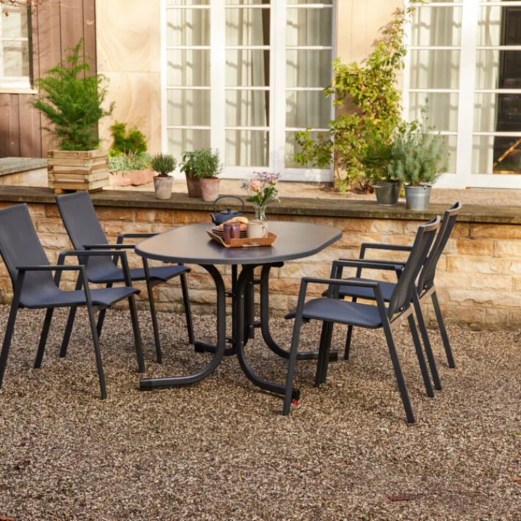 siena GARDEN Klapptisch Garten PACO 140 x 90 cm darkstone