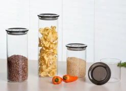 SIMAX Vorratsglas mit Deckel 900 ml klarglas/ grau