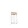 SIMAX Vorratsglas mit Holzdeckel 900 ml Sicherheitsglas transparent
