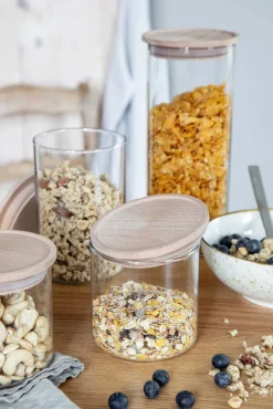 SIMAX Vorratsglas mit Holzdeckel 400 ml Sicherheitsglas transparent