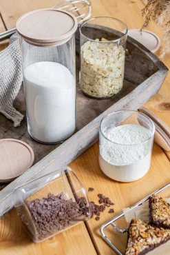 SIMAX Vorratsglas mit Holzdeckel 1500 ml Sicherheitsglas transparent