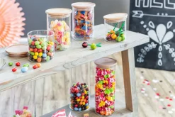 SIMAX Vorratsglas mit Holzdeckel 1500 ml Sicherheitsglas transparent