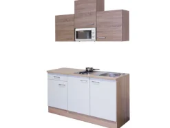 QUARTIER Singleküche JACK Weiß/Eiche Sonoma NB ca.150 cm