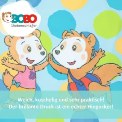 Smithy by Dagmar Nelk Smithy Kinderdecke BOBO SIEBENSCHLÄFER 75 x 90 cm blau