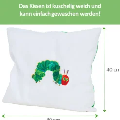 Smithy by Dagmar Nelk Smithy Kissenhülle RAUPE NIMMERSATT 40 x 40 cm weiß