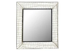 Spiegel Schwarz Rahmen geflochten ca. 105 x 105 cm