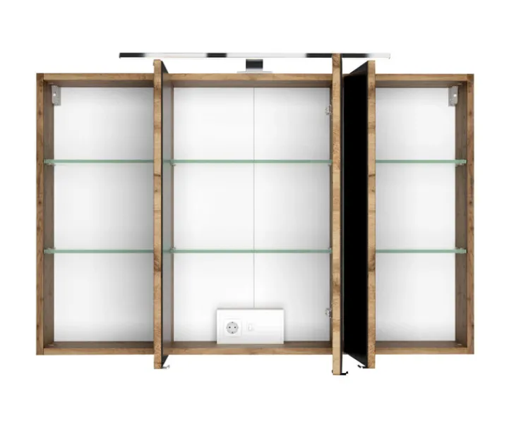 Spiegelschrank BAABE 100 x 66 cm Wotan Eiche