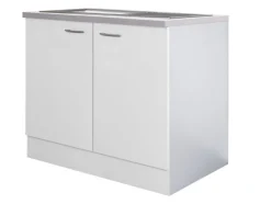 QUARTIER Spülenunterschrank WITO 100 cm weiß