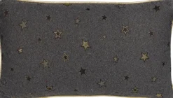 SPRÜGEL Kissenhülle HOMEY STAR 30x50 cm Grau,Goldfarbig
