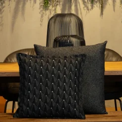 SPRÜGEL Kissenhülle HOMEY TREE 40x40 cm Schwarz,Goldfarbig