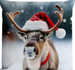 SPRÜGEL Kissenhülle WINTER MOOSE 45x45 cm Mehrfarbig