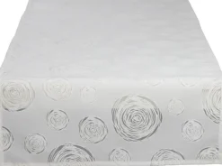 SPRÜGEL Tischläufer KUNSTKREISE I 50 x 150 cm beige/weiß