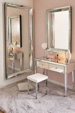 kela Standspiegel rund SILVANA 38 cm Rahmen silberfarbig