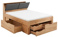 Kinder Stauraum-/Funktionsbett MAXI 140 x 200 cm braun