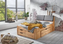 Kinder Stauraum-/Funktionsbett MAXI 140 x 200 cm braun