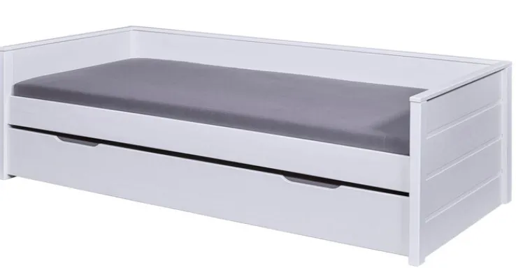 Stauraum-/Funktionsbett NIELS 90 x 200 cm weiß