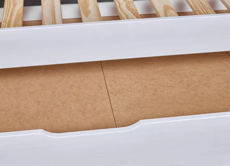 Stauraum-/Funktionsbett NIELS 90 x 200 cm weiß