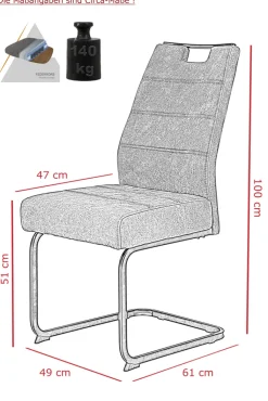 Stuhl LUCIA Vintage anthrazit