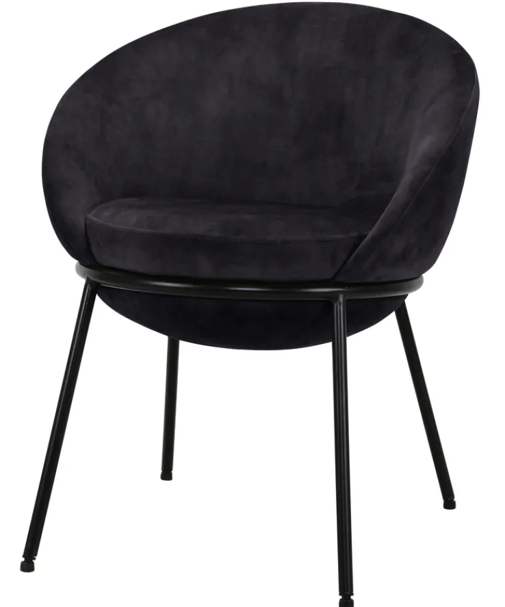 QUARTIER Stuhl ROUND anthrazit/schwarz