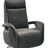 SYSTEMPOLSTER verstellbarer Fernsehsessel Lederbezug Anthrazit