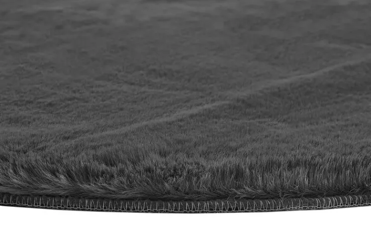 Teppich NOVARA 80 cm rund anthrazit