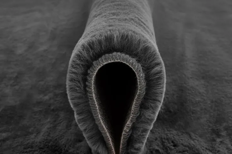 Teppich NOVARA 80 cm rund anthrazit