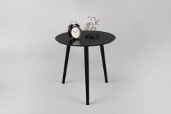 Tisch 2er-Set VILANA Ø 50 cm/Ø 45 cm schwarz