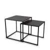 Tisch-2er Set JUDY 35 cm/40 cm schwarz